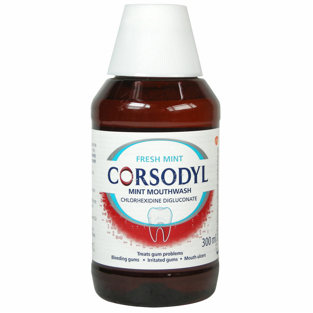 Corsodyl Mint Mouthwash 300ml | High Quality Tissue Product Online - Product Image Corsodyl Mint Mouthwash 300ml | High Quality Tissue Product Online - Product Image